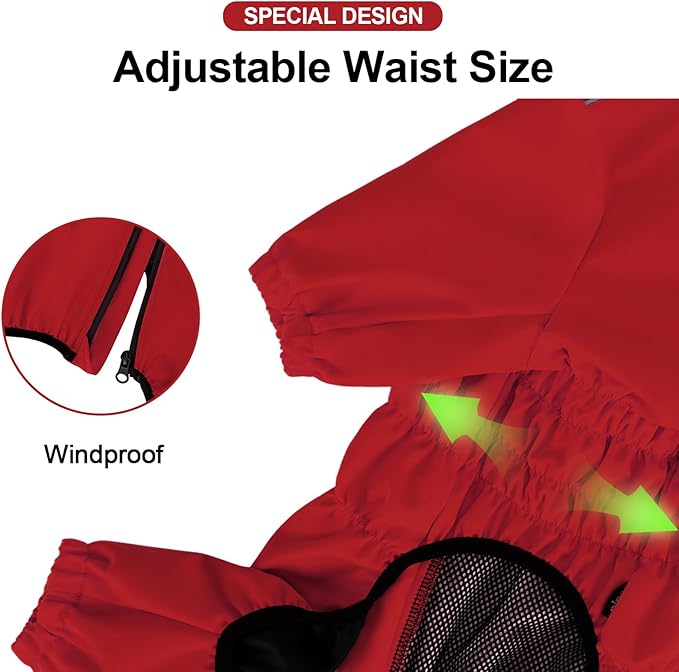PINA Dog Raincoat, Waterproof Jacket with Hood, Lightweight Dog Coat, Poncho for Wet Weather, Full Wrap for Full Protection