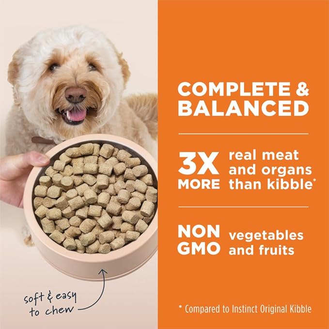 Instinct Freeze Dried Raw Meals, Natural Dry Dog Food, Grain Free - Cage Free Chicken, 3 oz. Bag