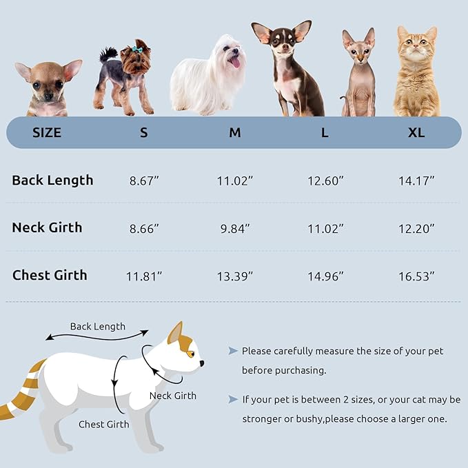 ASENKU Cat Sweater Soft Warm Puppy Clothes Knitwear for Kittens & Small Dogs, Thick Knitted Sweater for Sphynx Hairless Cats Teacup Chihuahua and Extra Small Dogs (Blue, S)