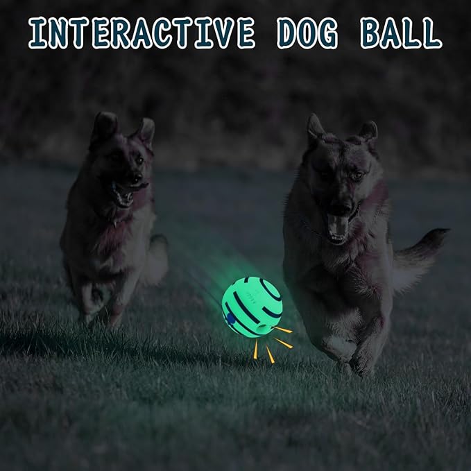 HYQ Glowing Small Dog Toys, Interactive Dog Toys Ball, Squeaky Dog Toys for Small Medium Large Dogs, Puppy Ball Dog Toys to Keep Them Busy (Glow Ball, 5.91 inch)