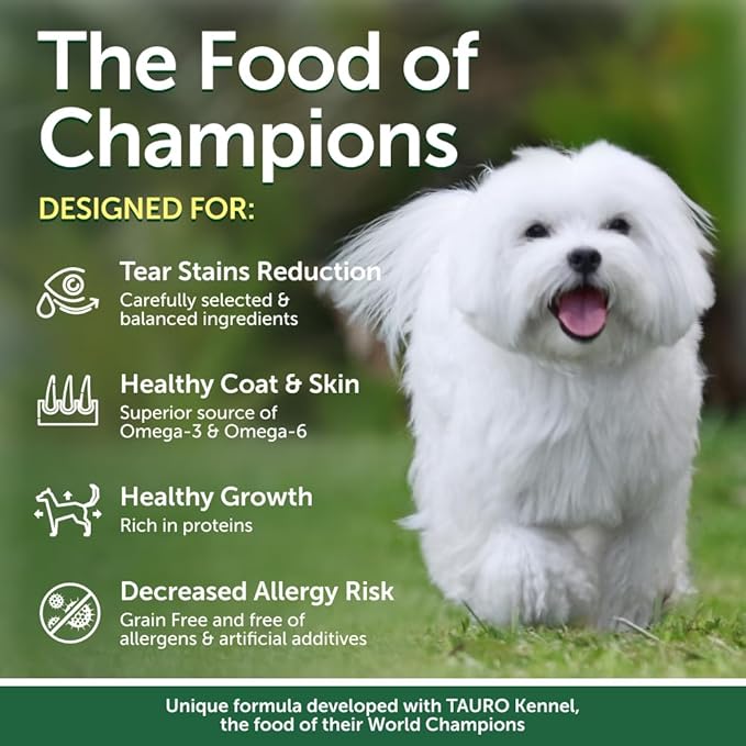Nature's Protection Dry Puppy Food for Small & Large Breed - High Protein, Grain Free Tear Stain Formula - Dog Kibble for Light Coated Dogs (Superior Care - White Fish, 22 lb)