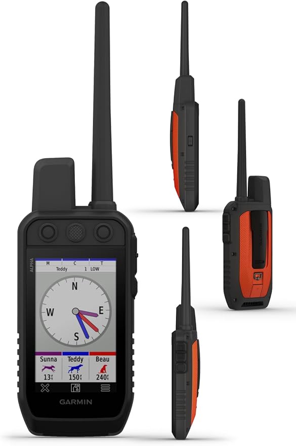 Wearable4U - Garmin Alpha 300 Handheld, Advanced Dog Tracking and Training Handheld, Touchscreen with Leash and Whistle Bundle