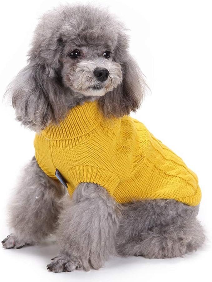 Dog Sweater, Warm Dog Sweaters for Small Dogs Medium Large Dogs, Cute Winter Classic Turtleneck Pet Sweater Cat Sweater Dog Clothes Coat Dog Christmas Sweaters for Girls Boys Dog Puppy Cat