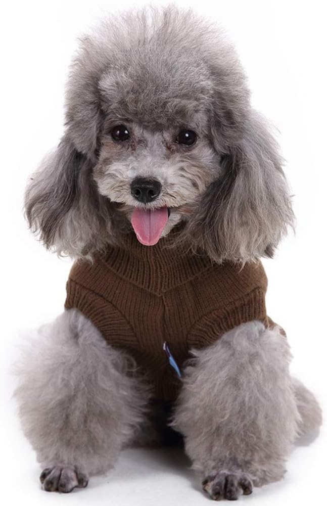 Dog Sweater for Small, Medium, Large Dogs - Warm Winter Classic Turtleneck Pet Clothes Coat for Girls Boys Puppy Cat - Cute Christmas Sweater