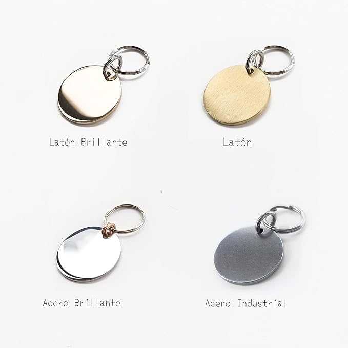 Cats Dogs ID Tags Personalized Engraving Birth Flowers Pattern for Custom Pets Collar Accessories Matt Stainless Steel Medium Round Name Plate