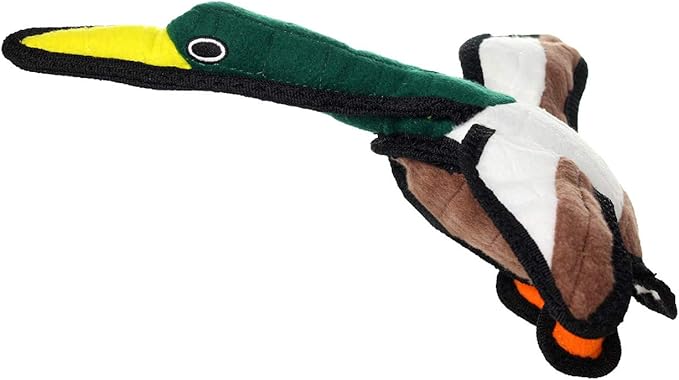 TUFFY - World's Tuffest Soft Dog Toy - Barnyard Duck - Squeakers - Multiple Layers. Made Durable, Strong & Tough. Interactive Play (Tug, Toss & Fetch). Machine Washable & Floats. (Combo Pack #2)