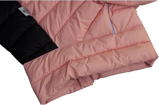 Warm Dog Coat, 4 Legs Covered Waterproof Windproof Reflective Vest, Zippered Adjustable Outdoor Snow Jacket for Small Medium Large Dogs, Lotus Pink XXXL
