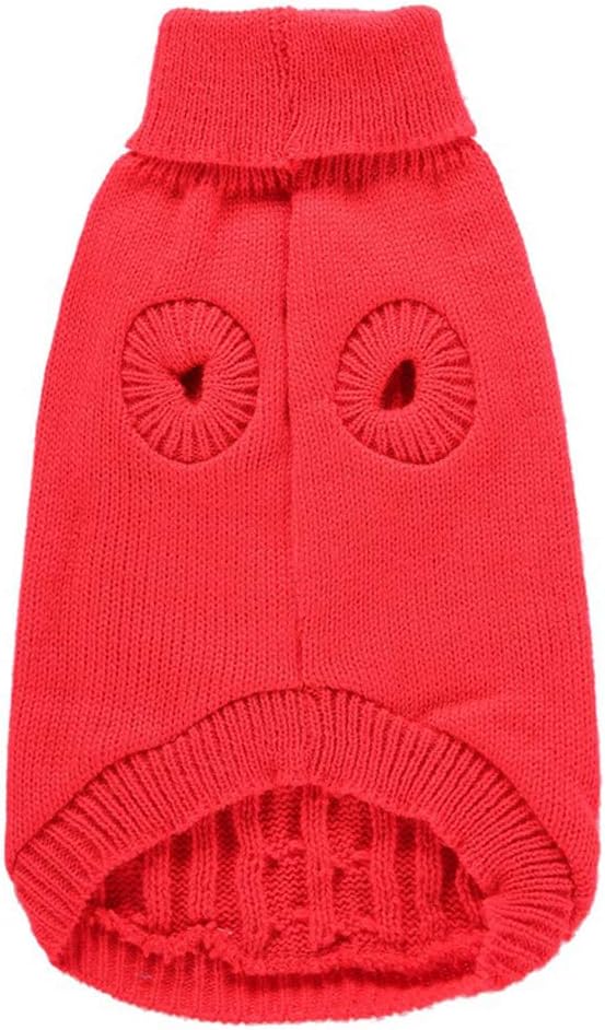 Dog Sweater for Small, Medium, Large Dogs - Warm Winter Turtleneck Pet Clothes for Cats and Puppies - Cute Classic Christmas Coat for Girls and Boys