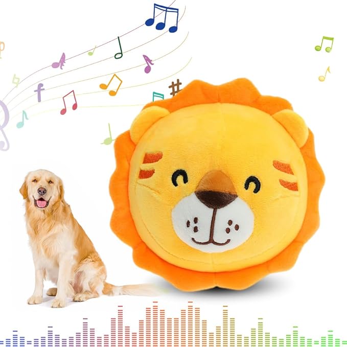 Dog Toys for Small Large Dogs,Puppy Toys to Keep Them Busy,Moving Interactive Squeaky Dog Toy,Active Moving Pet Plush Toy,Small Dog Toys (Lion)