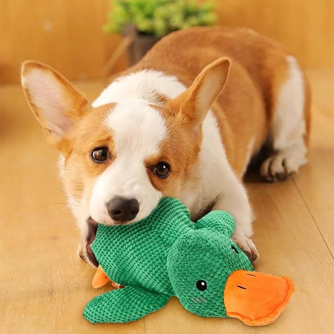 Dog Toys for Aggressive Chewers,2025 Upgraded Dog Chew Toys for Small Large Dogs,Indestructible Puppy Teething Toys,Plush Yellow Stuffed Duck Toy (Pink, Large)