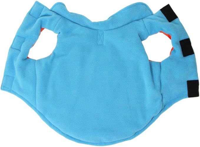 Gooby - Sports Vest, Fleece Lined Small Dog Cold Weather Jacket Coat Sweater with Reflective Lining, Orange, Large