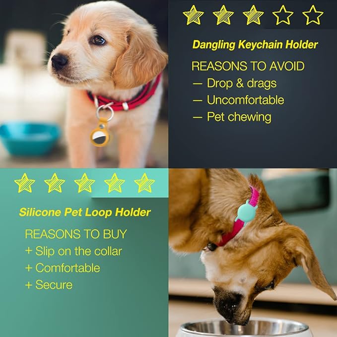 Airtag Holder for Cat, Air Tag Case for Cat Collar and Small Dog Collar