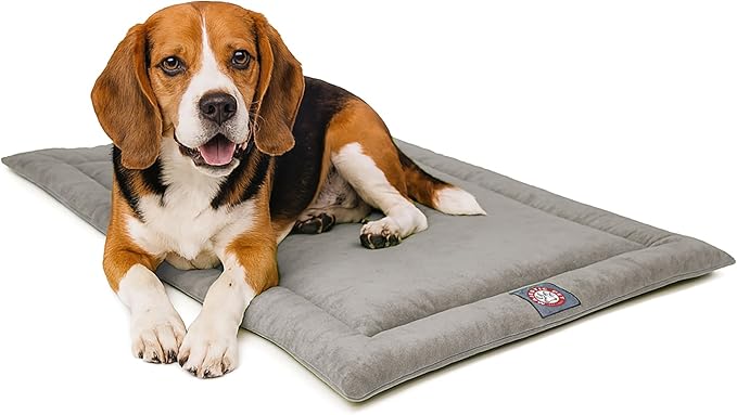 Majestic Pet Orthopedic Memory Foam Dog Crate Mat - Plush Pet Bed Pad for Crates & Kennels | USA Crafted | 36"x23" Villa Vintage