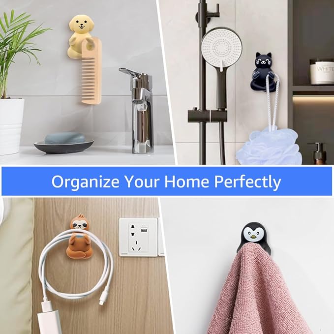 Sloth Holder Shaver Organizer, Cute Sloth Animal Bathroom Decor Razor Holder Wall Mount, Birthday Gifts for Men Women Boyfriend Girlfriend, Emotiona Gifts for Wife Husband Sloth Lover