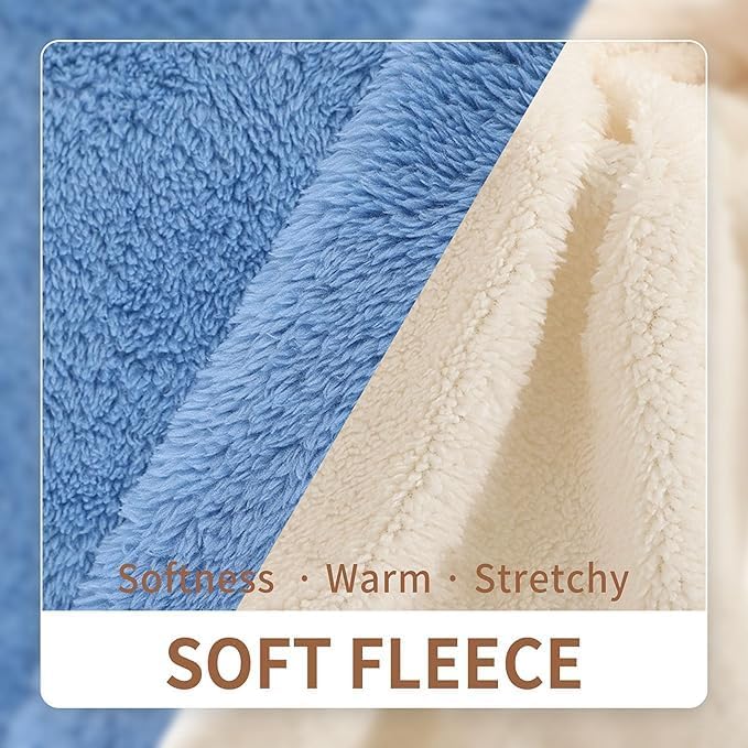 LESYPET Dog Sweater for Small to Medium Dogs, Fleece Lining Puppy Sweatshirt in Winter, Warm Puppy Clothes Pullover Jumper, Blue S