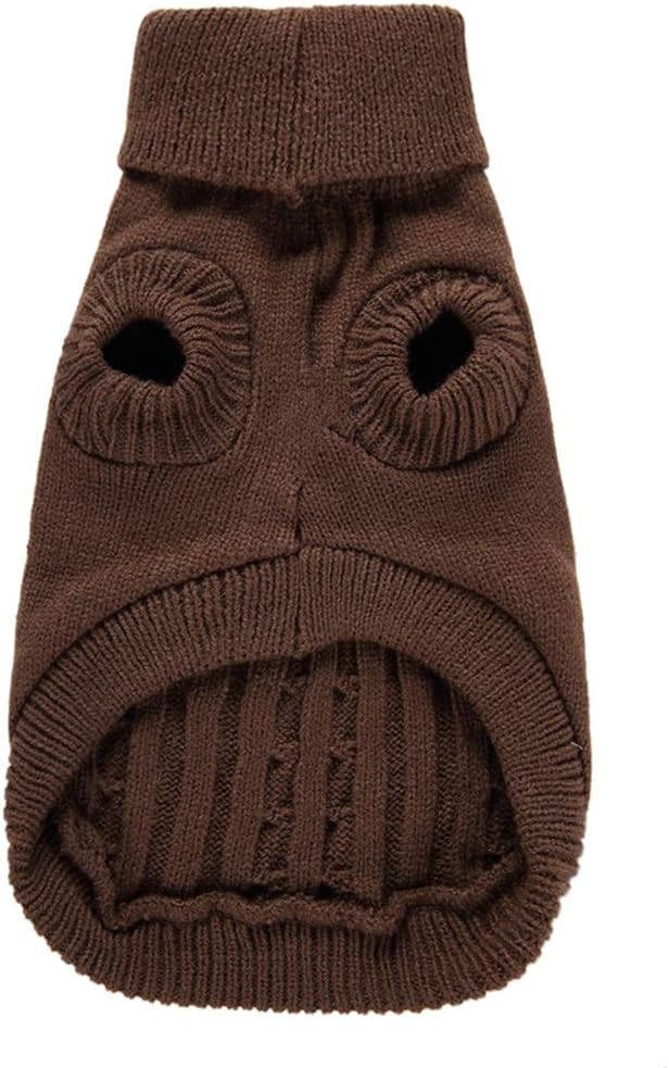 Warm Classic Turtleneck Pet Sweater - Cute Winter Dog & Cat Sweaters for Small, Medium & Large Dogs & Puppies - Christmas Sweaters for Girls & Boys
