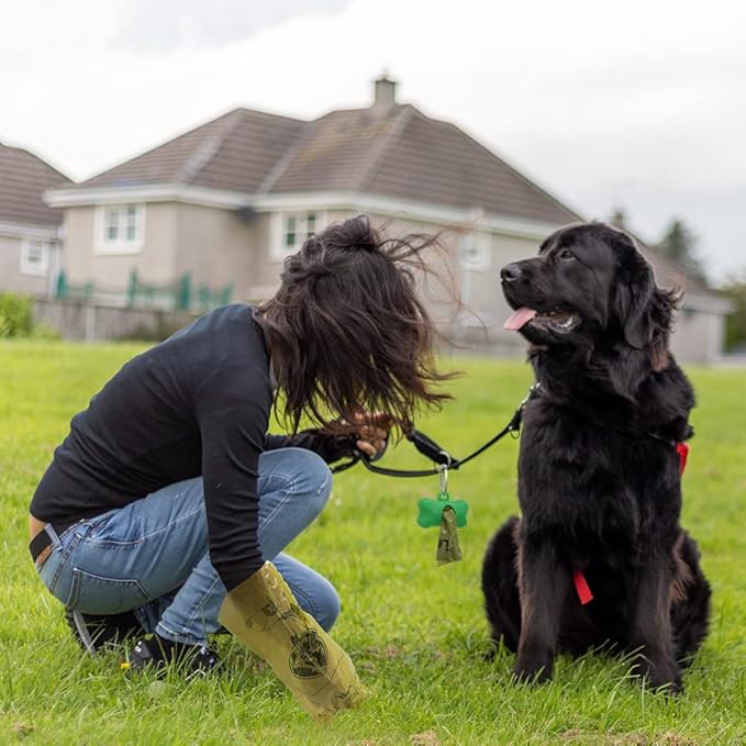 Ley's Dog Poop Bags 360 Count, Unscented Extra Thick Waste Bag with Dispenser, 100% Leak Proof, Doggie Bag Refill Rolls