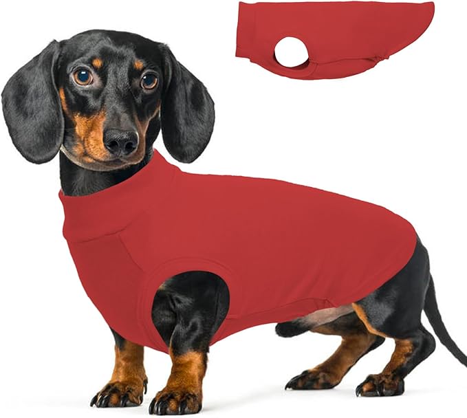 Dog Fleece Vest -Red,XL - Pullover Lightweight Sweater | Warm and Stretchable Medium Dogs Sweatshirt,Winter Soft Jacket for Holiday Clothing,Schnauzer