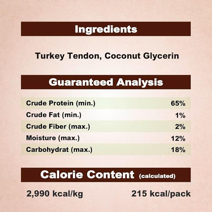 AFreschi Turkey Tendons for Dogs, USA-Sourced, Healthy Dog Treats, Rawhide-Free Puppy Chews, Long Lasting, All Natural, Hypoallergenic Dog Treats for Large Breeds, 10 Count Box Ring (L)