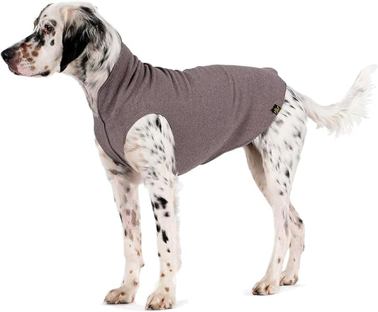 Goldpaw Stretchy Fleece Jacket for Small Dogs - Super Soft, Warm Dog Sweater - Pet Sweater Vest for Fall and Winter - Canine Clothes Made in The USA - Machine Washable - Charcoal - Size 14
