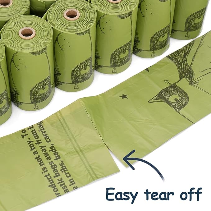 Ley's Dog Poop Bags 135 Count, Lavender Scented Extra Thick Waste Bag with Dispenser, 100% Leak Proof, Doggie Bag Refill Rolls