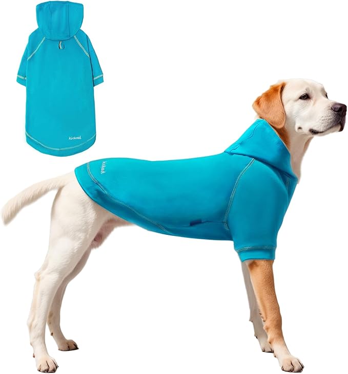 Basic Dog Hoodie Sweatshirts, Pet Clothes Hoodies Sweater with Hat and Leash Hole, Soft Cotton Outfit Coat for Small Medium Large Dogs, Royal Blue (XX-Large)