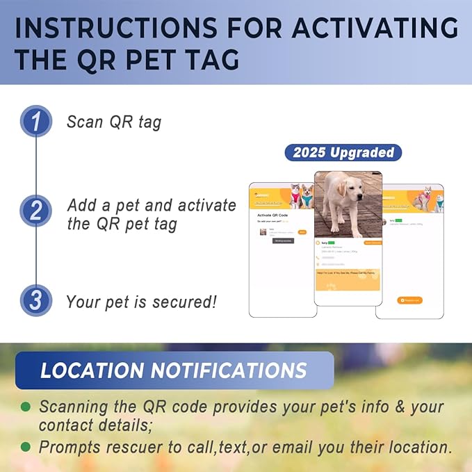 Dog Tags Personalized for Pets,Dog Name Tags QR Code,No Subscription Fees,Modifiable Pet Online Profile,Stainless Steel,No App Required,for Dogs and Cats Small,Medium,Large(Heart,Small)