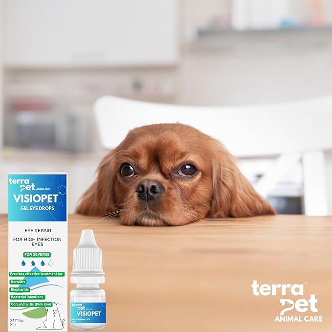 Visiopet Pet Eye Drops Health for Dogs, Cats, Cattle, Sheep, Horse, Bird 1/8 oz /5 ml