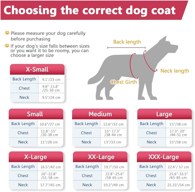 Fleece Hoodie, Windproof Waterproof Dog Coat, Winter Warm Jacket, Cold Weather Pet Apparel Clothes Vest for Small Medium Large Dogs (S, Red)