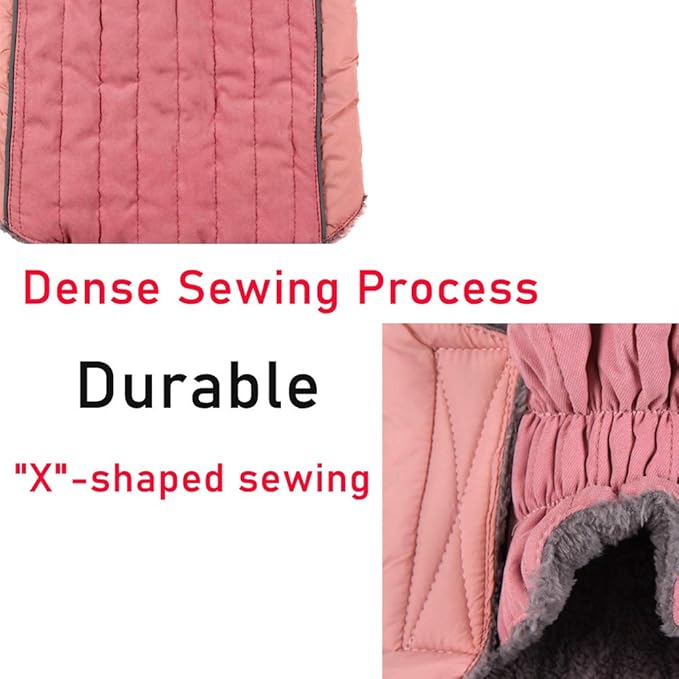 Fleece Dog Hoodie for Small Dogs Super Warm Puppy Jacket for Cold Winter Dog Coats,Pink S