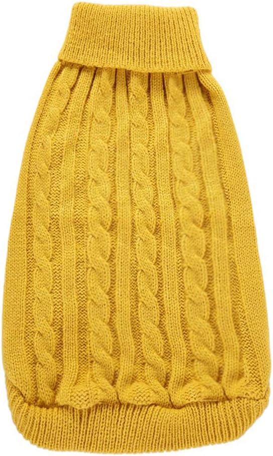 Dog Sweater for Small, Medium, Large Dogs - Warm Winter Classic Turtleneck Pet Clothes - Cute Christmas Coat for Puppies, Cats, Girls, Boys