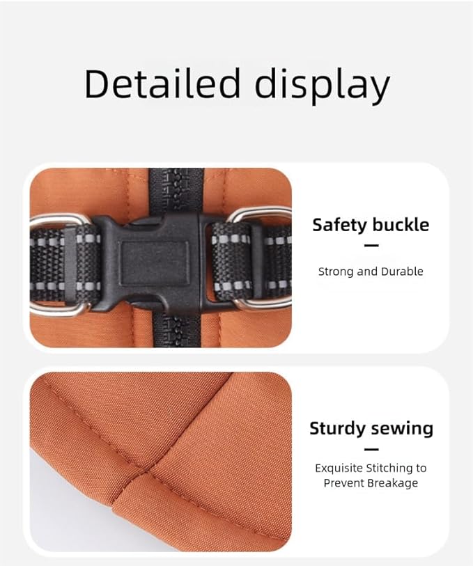 Warm Dog Coat Reflective Jacket, Waterproof Winter Coat for Dogs Turtleneck Dog Clothes for Cold Weather (Red, L(Chest:15.7-18.9",Neck:(15.3"))