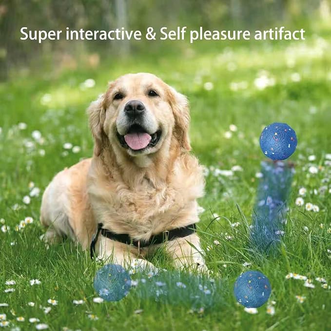 Dog Toys，Super Interactive Dog Ball，Automatic Play，Hands-Free Fun，Superior Material—E-TPU Material Safe and Non-tpxic，Lightweight and Silent， AUTO PET Toy Ball for Medium and Large Dogs