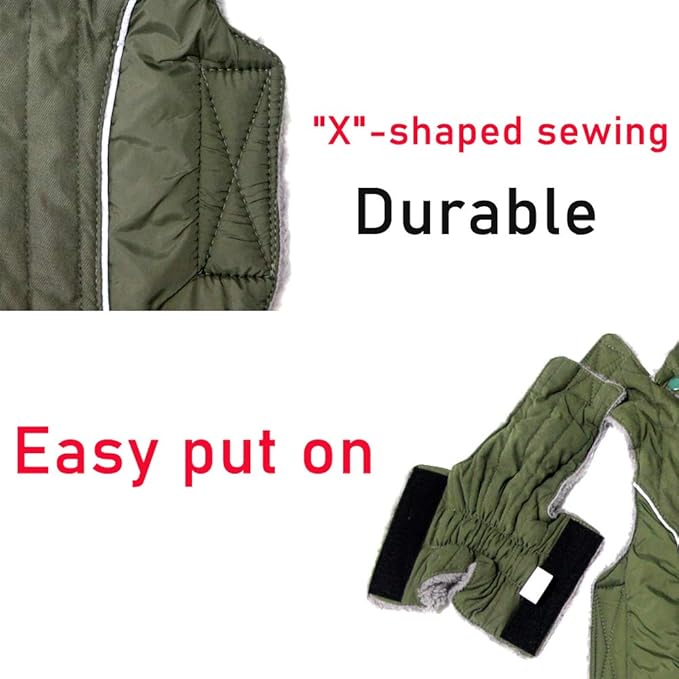 Fleece Dog Hoodie for Small Dogs Super Warm Puppy Jacket for Cold Winter Dog Coats,Green S