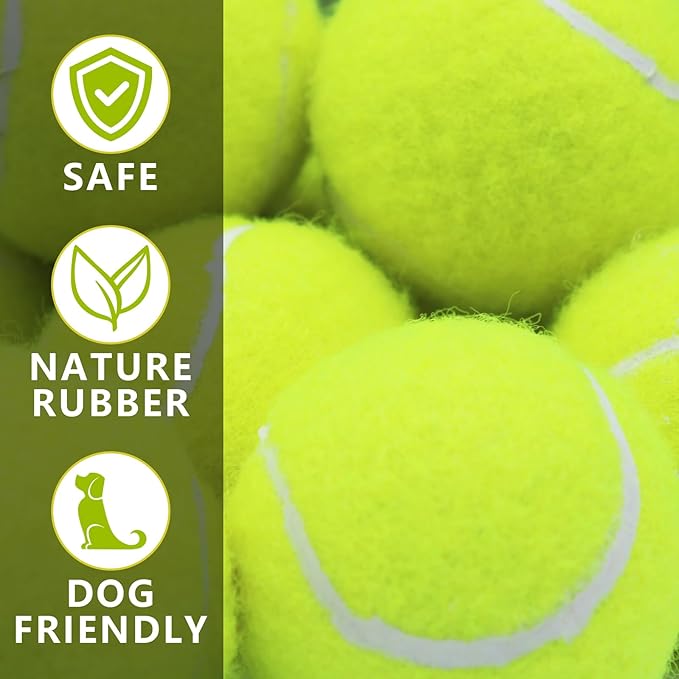 Magicorange Dog Tennis Balls,90 Pack 2.5 inch Floatable Squeaky Tennis Balls for Fetch Exercise, Natural Rubber Squeaky Dog Ball Training Safe (Dark Blue, 2.5inch)