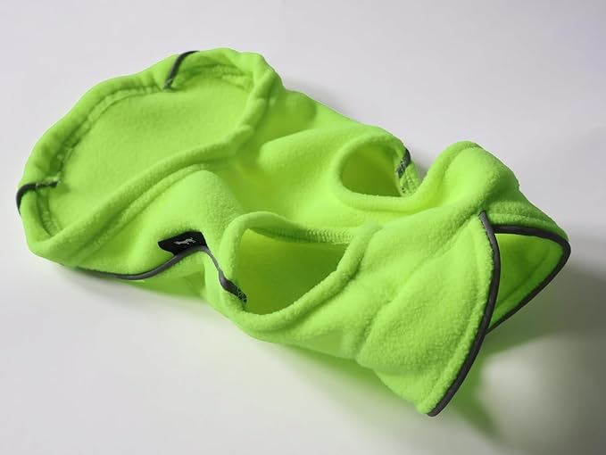JACKO & CO - Fleece Vest Dog Sweater with Leash Ring - Soft, Warm & Lightweight Pullover Coat for Small & Medium Dogs, Puppies & Cats - Cozy Fall/Winter/Spring Pet Jacket (Lime Green, Medium 6-10lbs)
