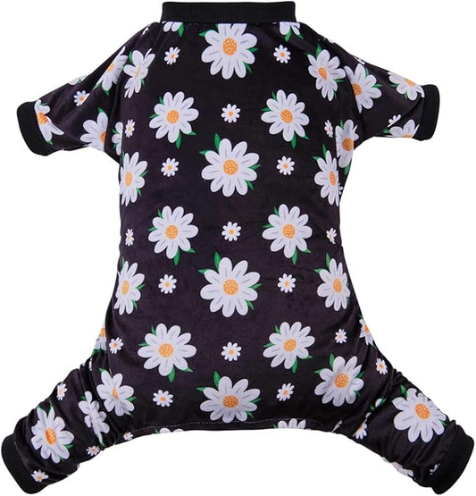 CuteBone Small Dogs Outfit Soft Puppy Onesies Pjs Dog Pajamas Pet Coat Cat Apparel Comfy Doggie Jumpsuit Bodysuit for All Seasons P221XL