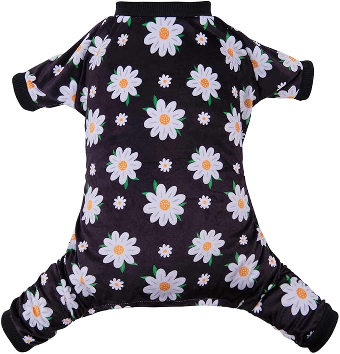 CuteBone Small Dogs Outfit Soft Puppy Onesies Pjs Dog Pajamas Pet Coat Cat Apparel Comfy Doggie Jumpsuit Bodysuit for All Seasons P221L