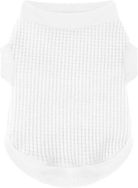Cozy and Functional Dog Shirts for Small Puppies: Stretchable White Attire with Easy-On Design, Ideal for Chihuahuas and Yorkies - Enhance Comfort and Playfulness on Chill Days X-Large