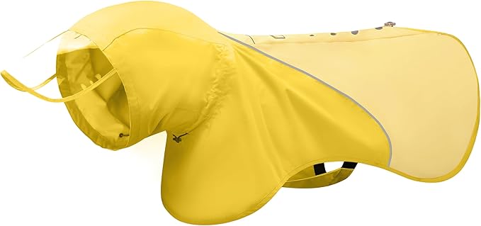 Slip-On Dog Rain Poncho, Quick&Easy to Wear Dog Raincoat, Unrestricted, Super Lightweight&Waterproof Rain Jacket for All Breeds, Adjustable and Reflective(Yellow, 2XS)