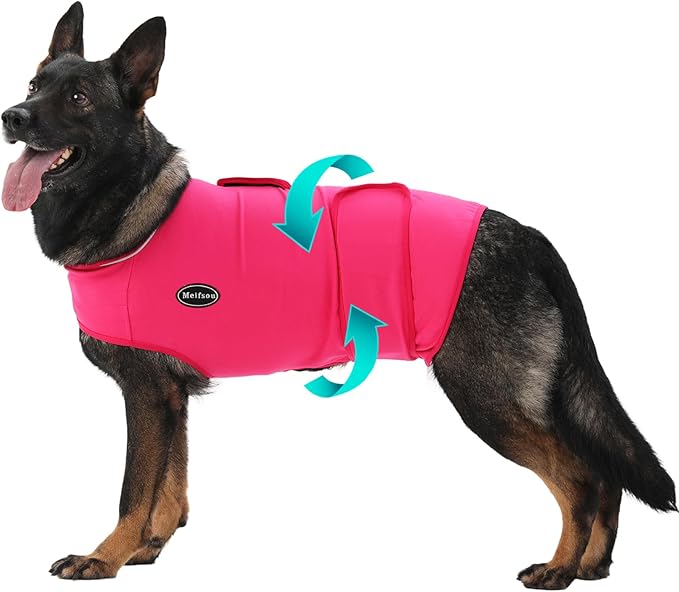 Dog Anxiety Vest, Skin-Friendly Thunder Jacket for Dogs, Dog Calming Shirt for Thunder, Fireworks, Vet Visits and Separation - Keep Pet Calm Without Medicine, Fit for Small Medium Large Dogs