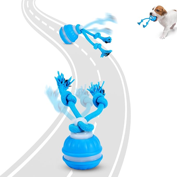 Interactive Dog Toy with Automatic Motion-Activated Squeaky Sound & Stimulation, Durable Puppy Chew Toys for Small/Medium Dogs – Training Treat Ball for Boredom, Anxiety Relief, and Teething Puppies