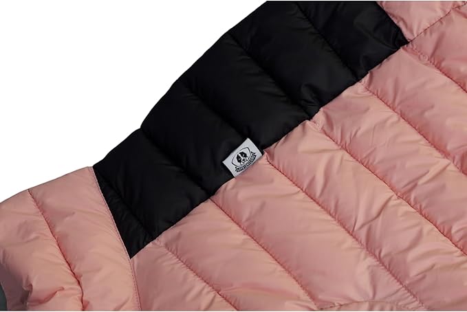 lovelonglong Dog Coat Dog Warm Jacket, 4 Legs Covered Waterproof Windproof Reflective Warm Dog Vest, Zippered Adjustable Outdoor Dog Snow Jacket for Small Medium Large Dogs Lotus Pink XXL
