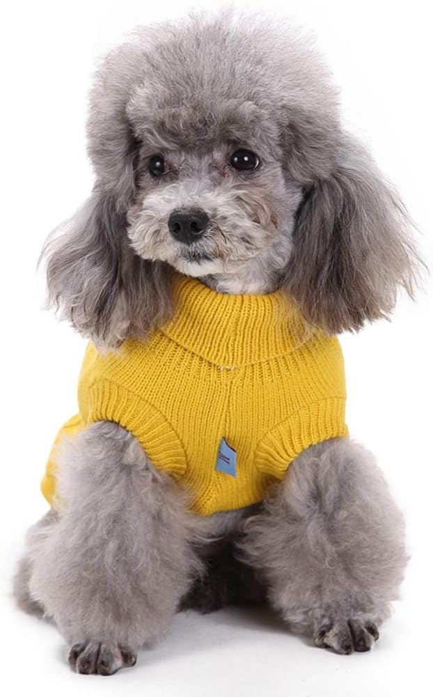Dog Sweater for Small, Medium, Large Dogs - Warm Winter Classic Turtleneck Pet Clothes Coat for Puppy, Cat - Cute Christmas Sweater for Girls Boys
