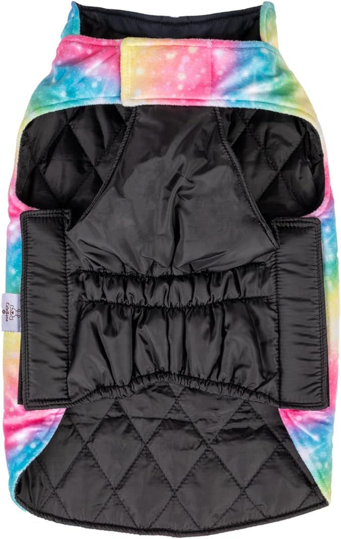 CuteBone Reversible Dog Jacket - Windproof & Waterproof Winter Coat with Leash Hole for Small, Medium & Large Dogs