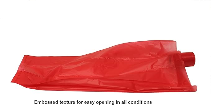 120 Easy Open & Strong Leak-Proof Poop Bags Dog Waste Bags 13.25 x 9" Made in USA .Bags are easier to tie than standard 12 inch bags (Red)