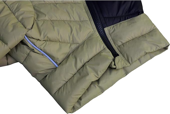 lovelonglong Dog Coat Dog Warm Jacket, 4 Legs Covered Waterproof Windproof Reflective Warm Dog Vest, Zippered Adjustable Outdoor Dog Snow Jacket for Small Medium Large Dogs Olive Green S