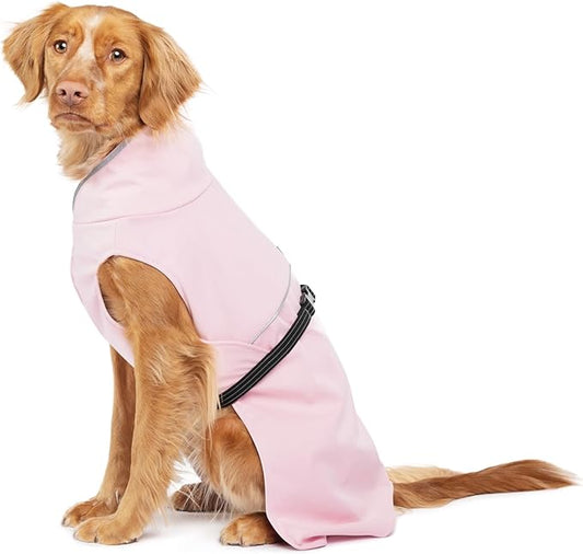 Goldpaw Rainpaw Waterproof Dog Raincoat - Durable Dog Rain Jacket for All Seasons - Easy to Wear, Adjustable, Premium Pet Outerwear - Made in The USA - Machine Washable - Pink - Size 26