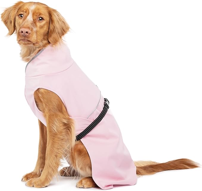 Goldpaw Rainpaw Waterproof Dog Raincoat - Durable Dog Rain Jacket for All Seasons - Easy to Wear, Adjustable, Premium Pet Outerwear - Made in The USA - Machine Washable - Pink - Size 18