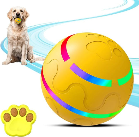 Interactive Dog Toy, Smart Interactive Dog Ball Remote Control, Automatic Moving, Bouncing, Vibrating Pet Toys for Medium Large Dogs, Safe Material, Rechargeable and Waterproof